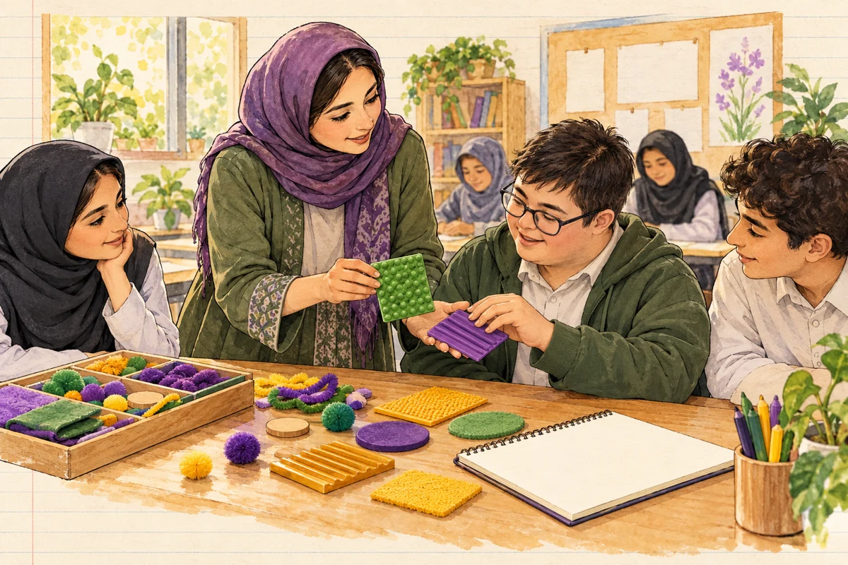معلم با توجه به نیاز دانش‌آموز، ابزار و فعالیت جایگزین انتخاب می‌کند.